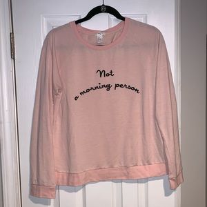 Forever21 pink Large long sleeve top -barely worn
